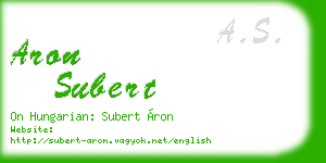 aron subert business card